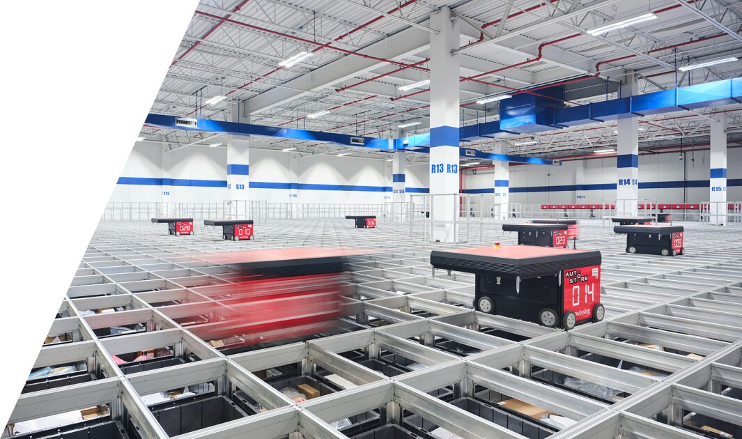 Swisslog auto store robotics warehouse storage solution