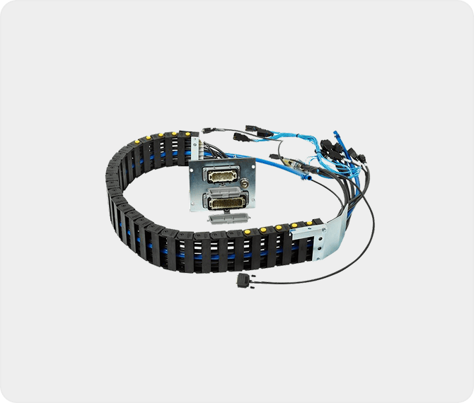 Cable harness assembly for automation and robotics equipment