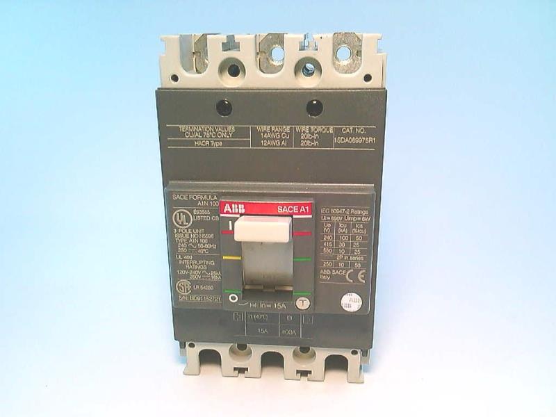 ASEA BROWN BOVERI A1N 100 TMF 15-400 3P F F UL