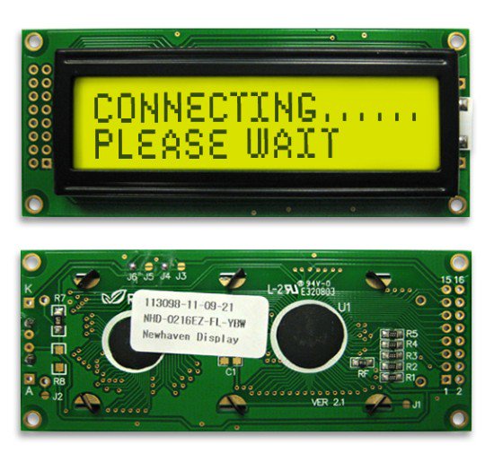 NEWHAVEN DISPLAY NHD-0216EZ-FL-YBW