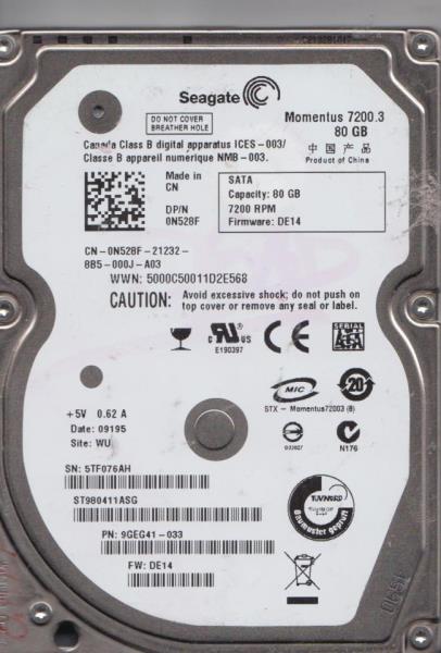 SEAGATE 9GEG41-033