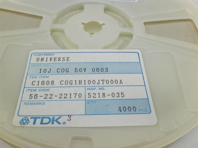 C1608-C0G1H100JT000A/4000 by TDK