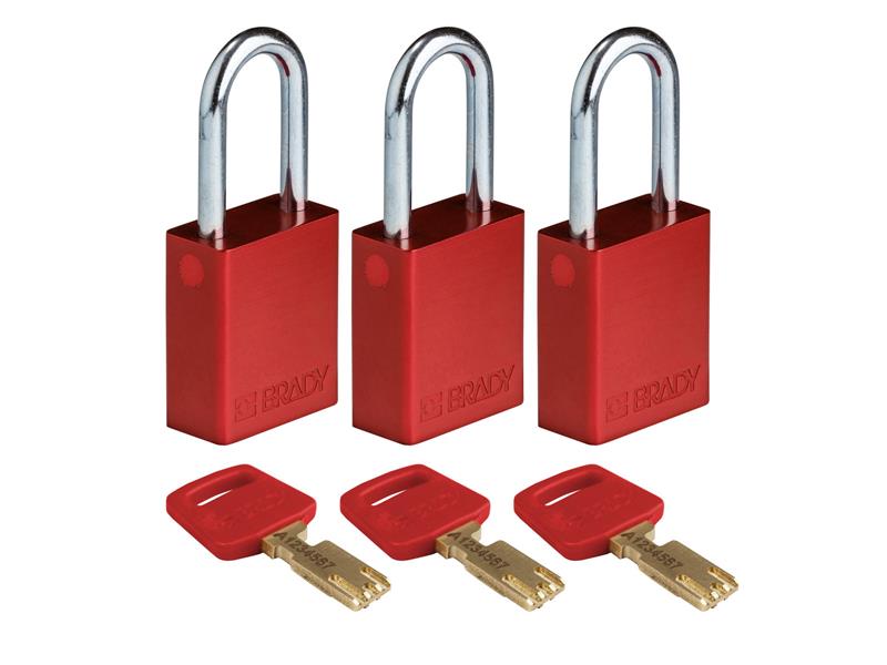 BRADY ALU-RED-38ST-KA3PK