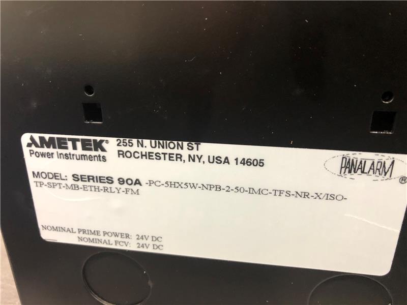 AMETEK SERIES 90A-PC-5HX5W-NPB-2-50-IMC-TFS-NR-F-X/ISO-TP-SPT-MB-ETH-RLY-FM