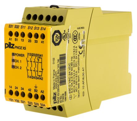 PILZ PNOZ X3P 24VDC 24VAC 3N/O 1N/O 1SO