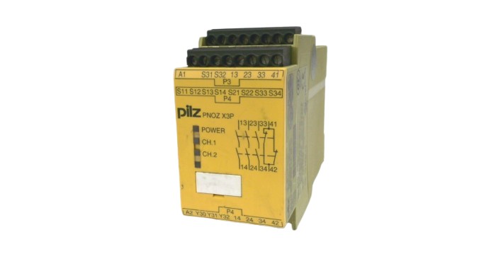 PILZ PNOZ X3P 24VDC 24VAC 3N/O 1N/O 1SO