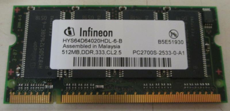 INFINEON HYS64D64020HDL-6-B