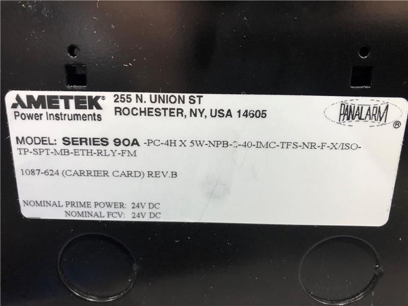 AMETEK SERIES90A-PC-4HX5W-NPB-2-40-IMC-TFS-NR-F-X/ISO-TP-SPT-MB-ETH-RLY-FM