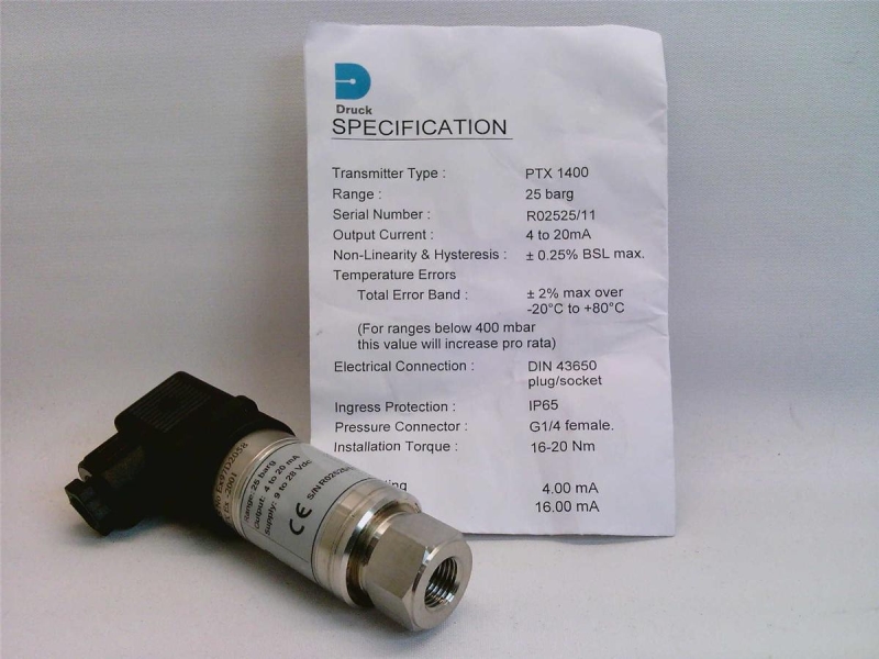 GENERAL ELECTRIC PTX-1400-25BAR-GAUGE