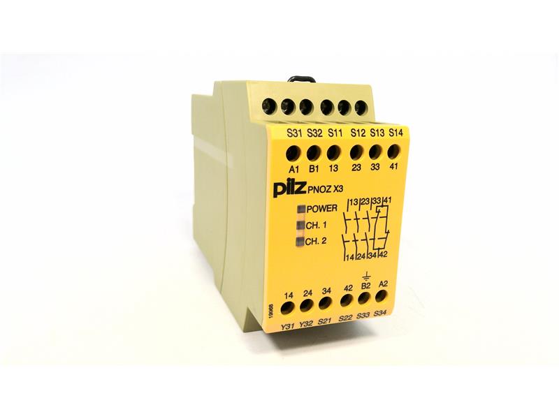 PILZ PNOZ X3 120VAC/24VAC/DC 3N/O 1N/C 1SO