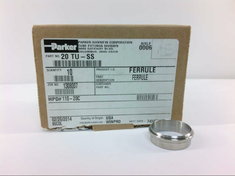 PARKER 20TU-SS-EACH