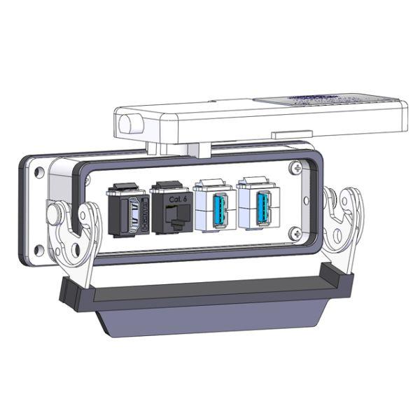 MENCOM D-HDMI-RJ45-2USB-AFAF-24
