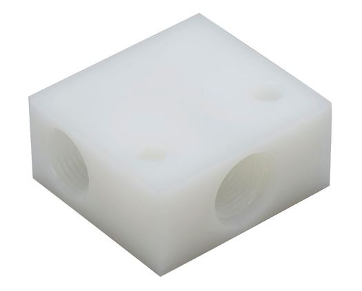 EFECTOR FLOW BLOCK, PVDF, 1/2" X G1/2-U40089
