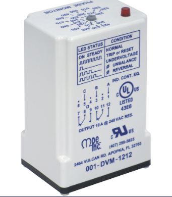 MOTOR PROTECTION ELEC. INC 001-DVM-1212OV