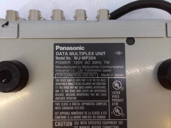 MATSUSHITA ELECTRIC WJ-MP204