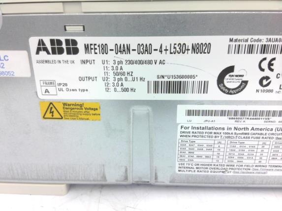 ASEA BROWN BOVERI MFE180-04AN-03A0-4+L530+N8020