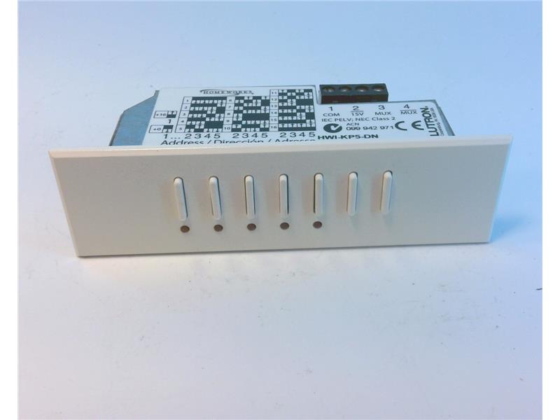 LUTRON HWI-KP5-DN-WH