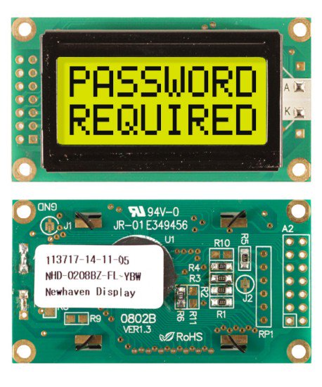 NEWHAVEN DISPLAY NHD-0208BZ-FL-YBW