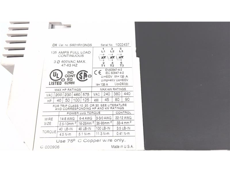 EATON CORPORATION S801R13P3B