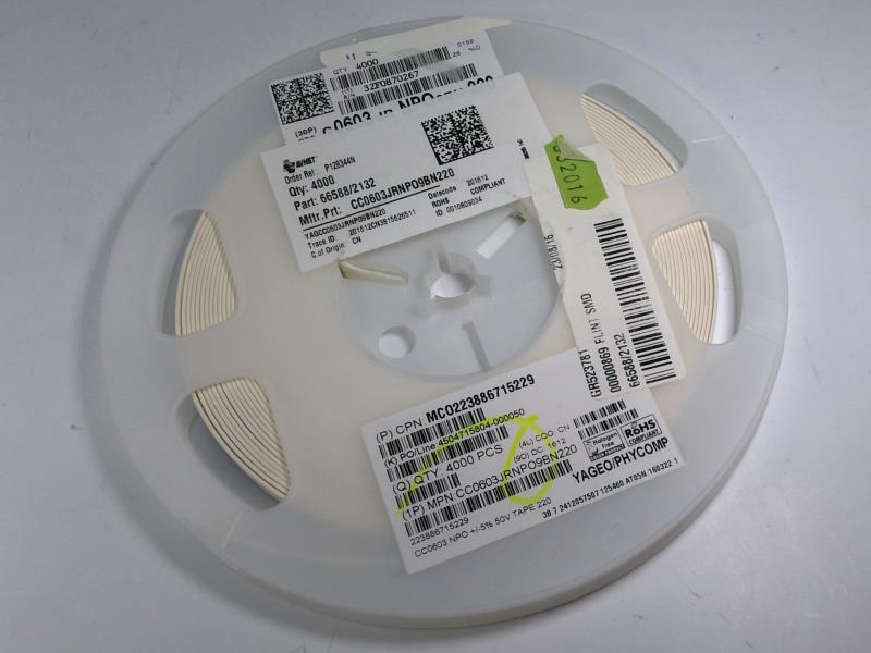 YAGEO CC0603JRNPO9BN220