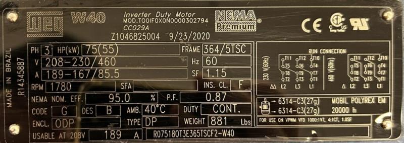 WEG R07518OT3E365TSCF2-W40