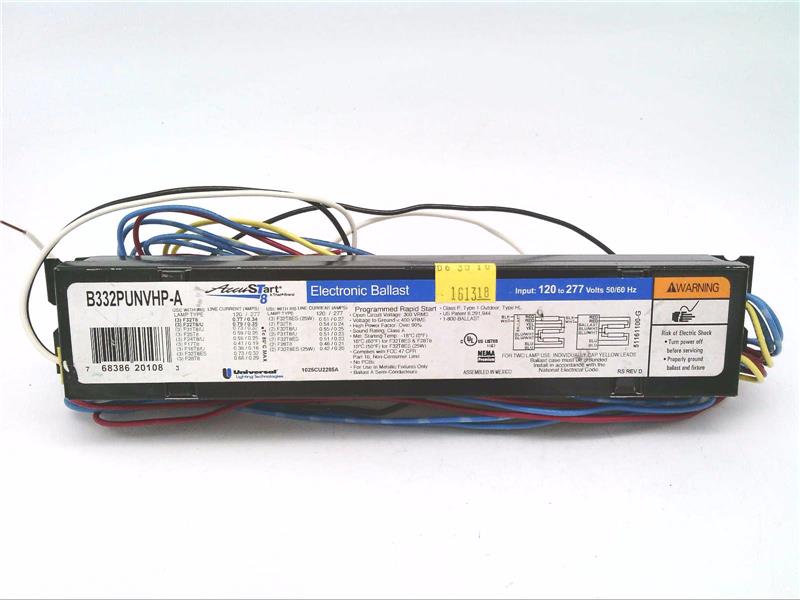 UNIVERSAL LIGHTING TECHNOLOGY B332PUNVHP-A