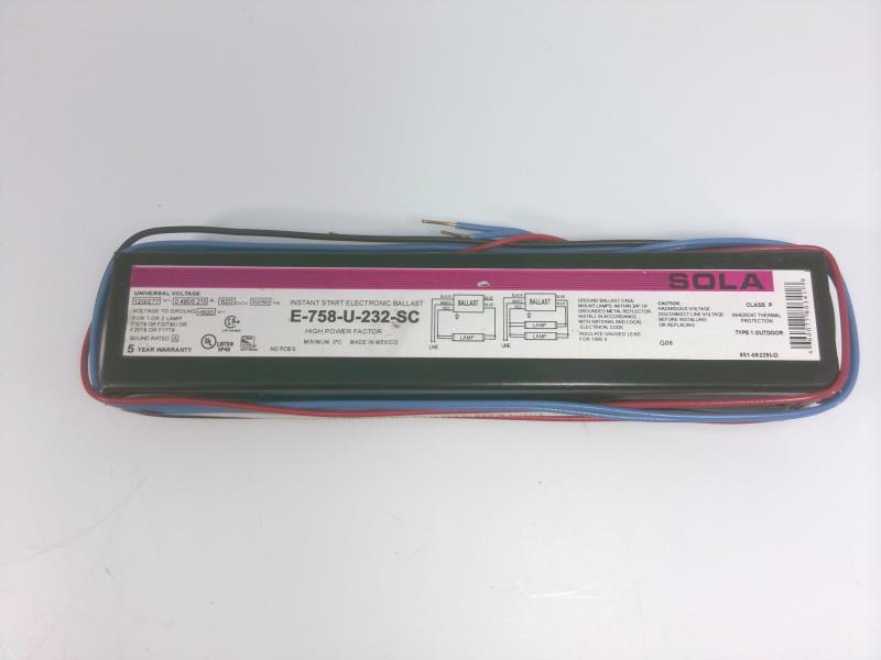 SOLA BALLASTS E-758-U-232-SC
