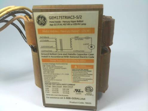 GENERAL ELECTRIC GEM175TRIAC3-5/2