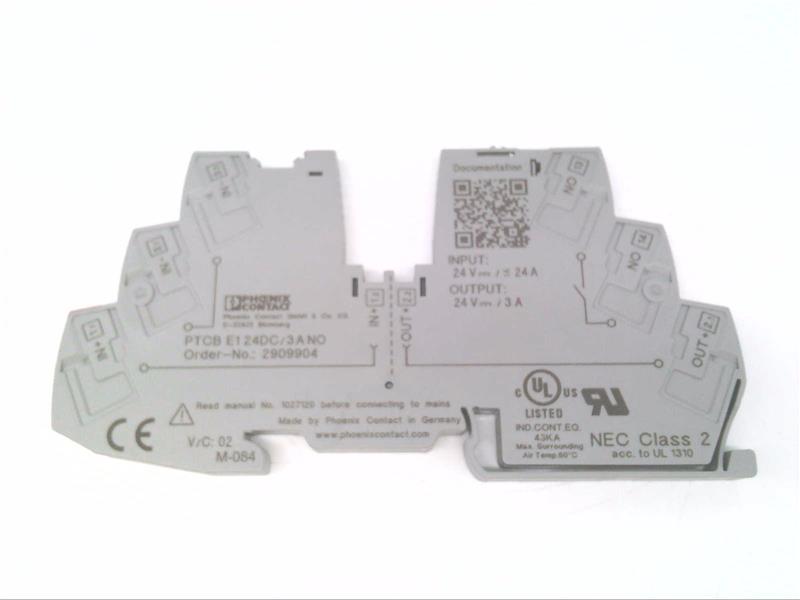 PTCB E1 24DC/3A NO by PHOENIX CONTACT