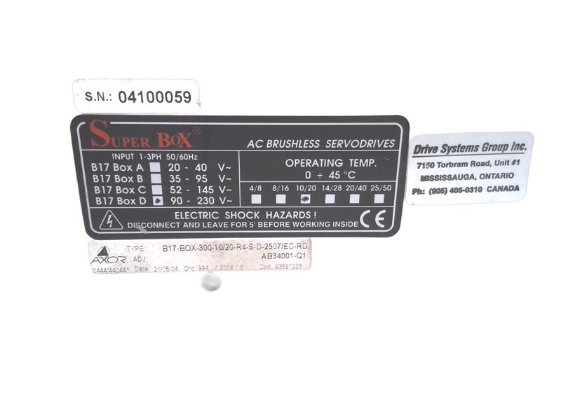 AXOR B17BOX-300-10/20-R4-S-D-2507/EC-RD