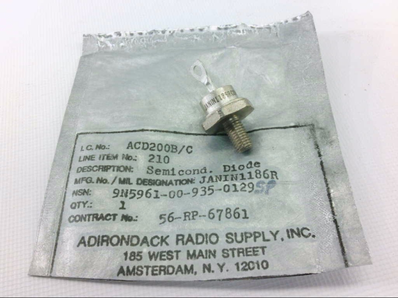 ADIRONDACK CORROSION TECH JANIN1186R