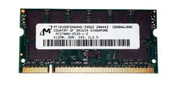 MICRON TECHNOLOGY INC MT8VDDT6464HDG-335F2