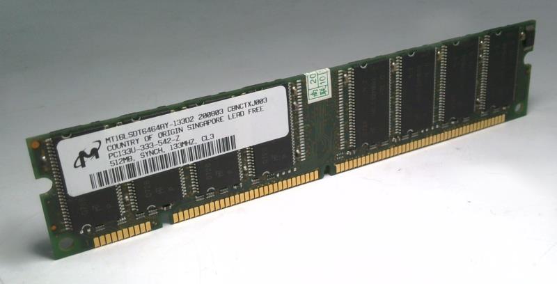 MICRON INDUSTRIES CORPORATION MT16LSDT6464AY-133D2