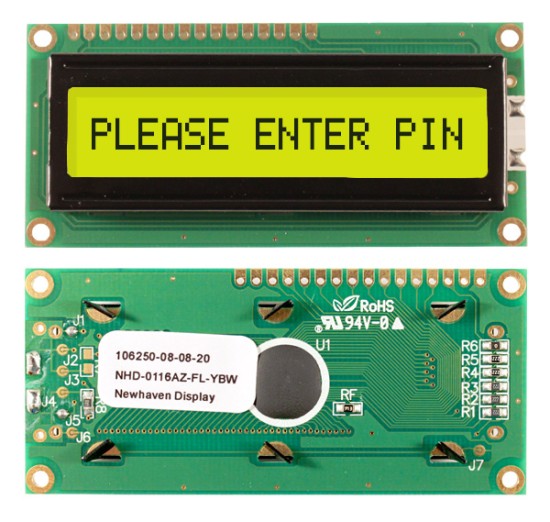 NEWHAVEN DISPLAY NHD-0116AZ-FL-YBWA