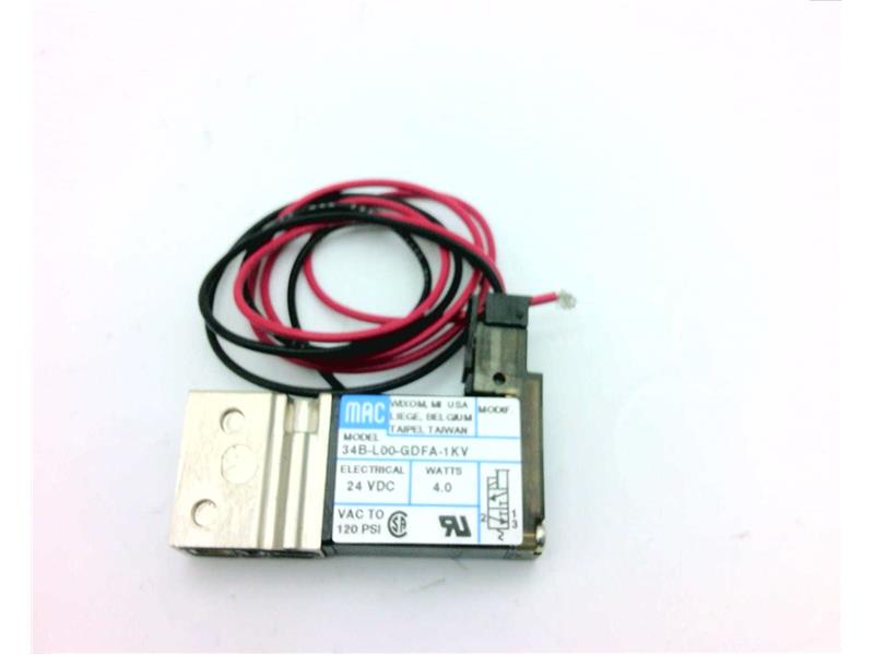 MAC VALVES INC 34B-L00-GDFA-1KV