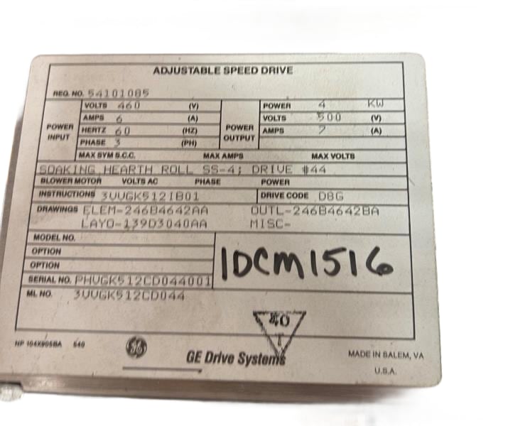3VVGK512CD044 by GENERAL ELECTRIC