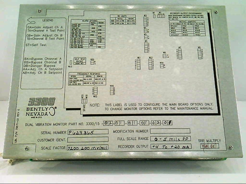 GENERAL ELECTRIC 3300/15-02-01-01-01-02-01