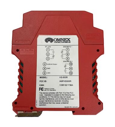 OMNEX CONTROL SYSTEMS HS-900R