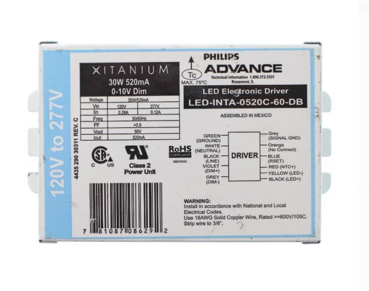 PHILIPS LED-INTA-0520C-60DB