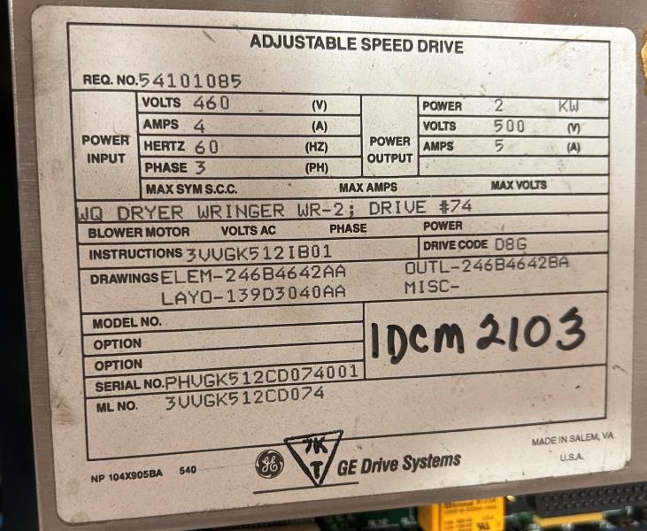 GENERAL ELECTRIC 3VVGK512CD074