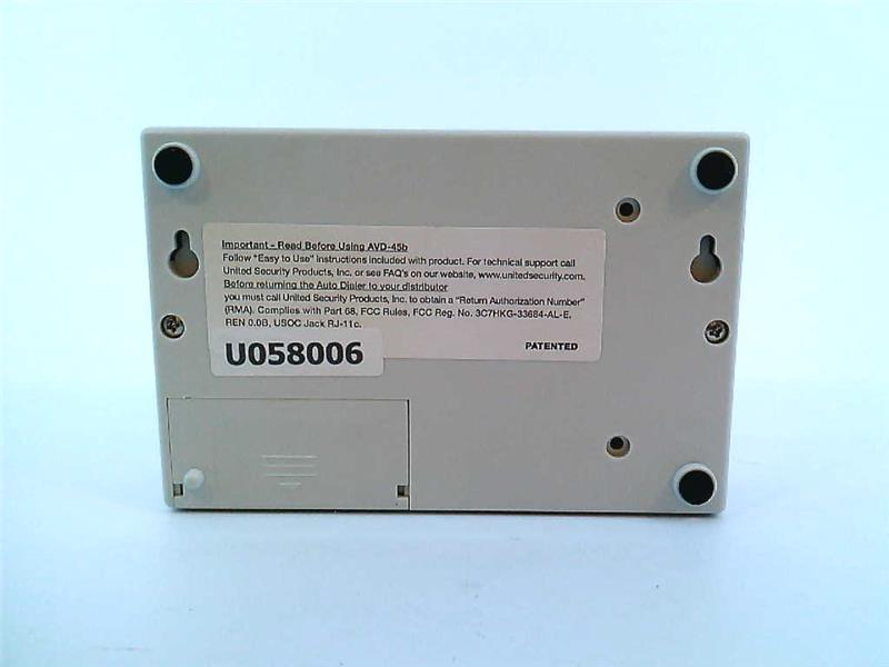 UNITED SECURITY PROD AVD-45B