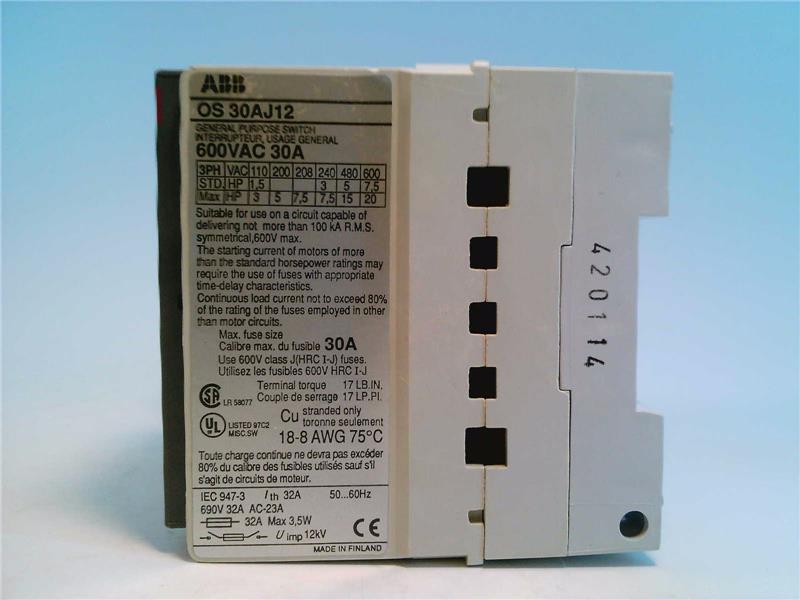 ASEA BROWN BOVERI OS30AJ12P/GOV