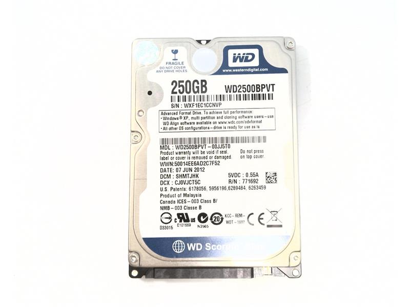 WESTERN DIGITAL WD2500BPVT-00JJ5T0