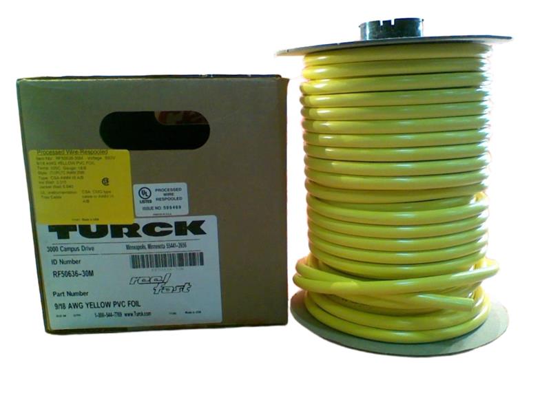 TURCK 9/18 AWG YELLOW PVC FOIL-RF50636-30M