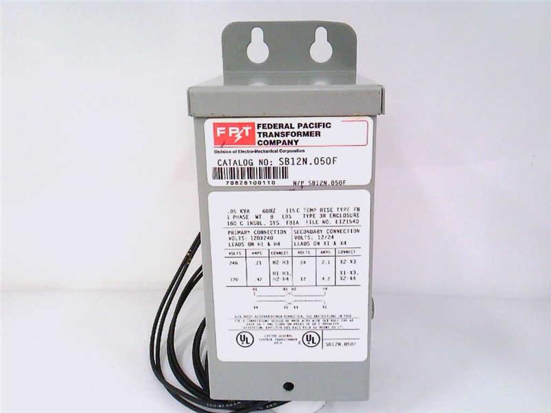 FEDERAL PACIFIC TRANSFORMER SB12N.050F