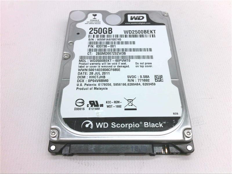 WESTERN DIGITAL WD2500BEKT-00PVMT0