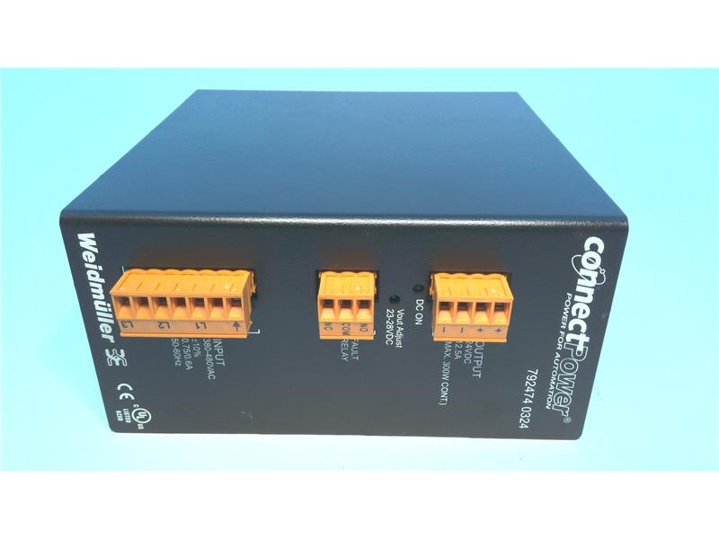 WEIDMULLER CP-SNT 300W 380-480VAC, 3PH, 24VAC, 12.5A