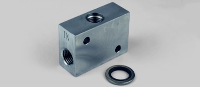 EFECTOR FLOW BLOCK, SS, 1/4" X G1/4 -U40062